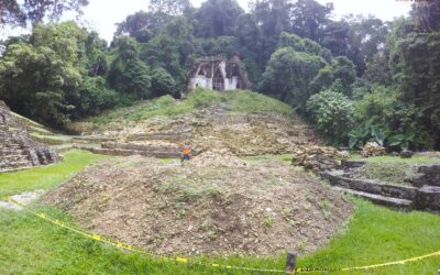 Excavaciones del INAH en el Templo de La Cruz Foliada